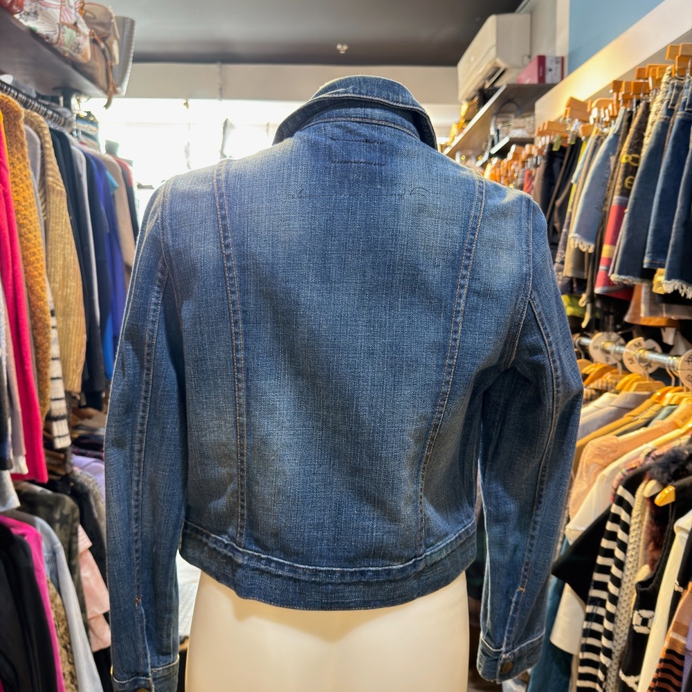 Current/Elliott Dark Blue Snap Jacket - image 2